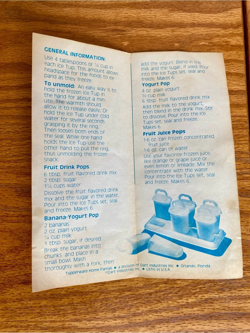 Vintage Tupperware Ice Tups set